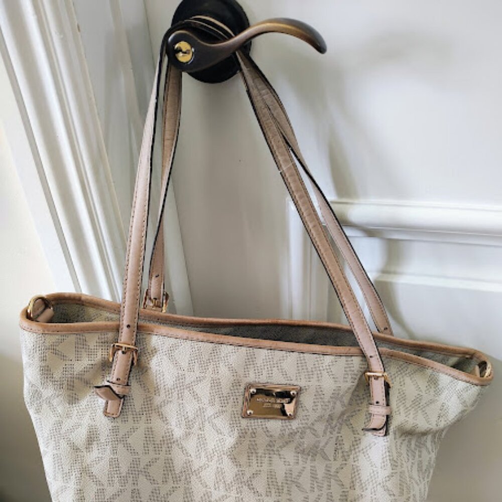 LARGE GENUINE MICHAEL KORS Tote SATCHEL MONOGRAM PURSE Diaper Bag - Picture 5 of 5